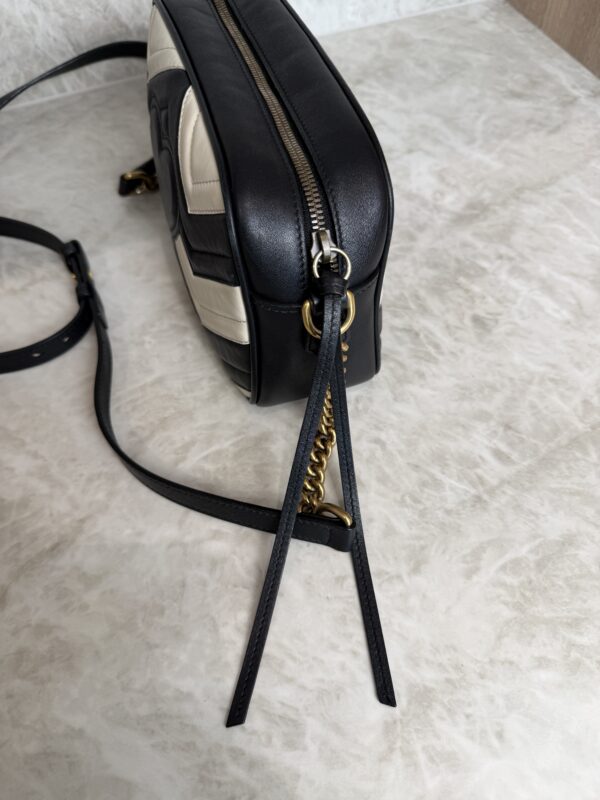 Gucci Matelasse Small GG Marmont Black and White
