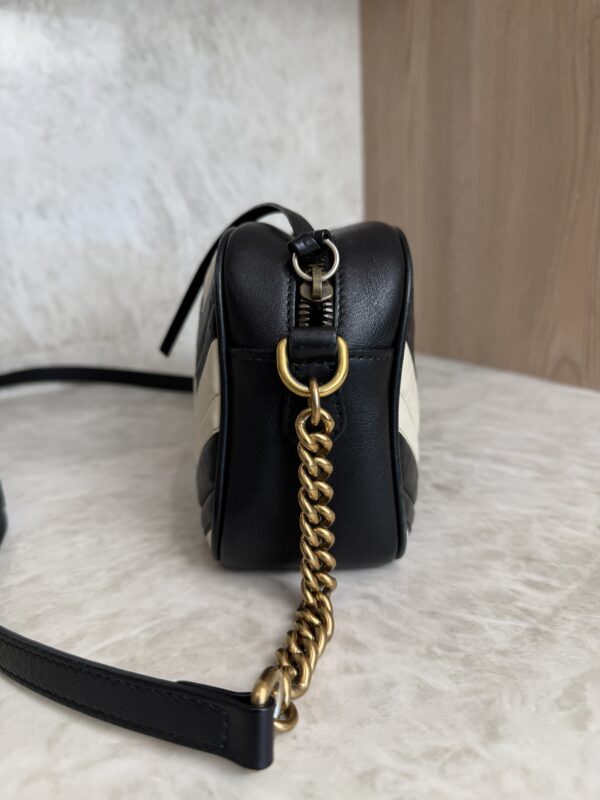 Gucci Matelasse Small GG Marmont Black and White