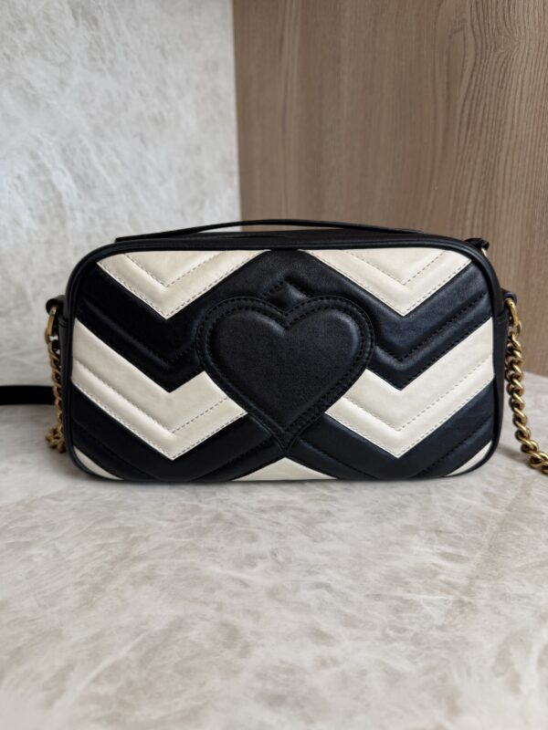 Gucci Matelasse Small GG Marmont Black and White