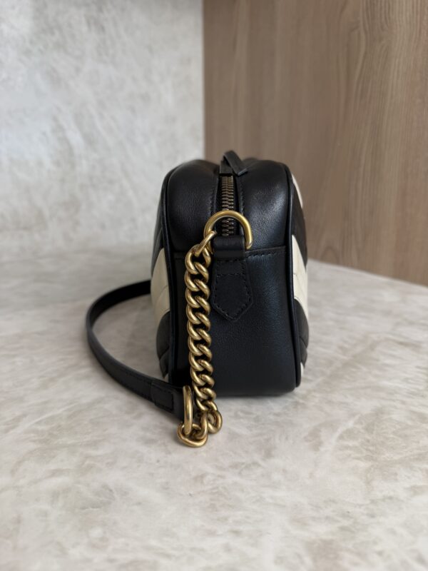Gucci Matelasse Small GG Marmont Black and White