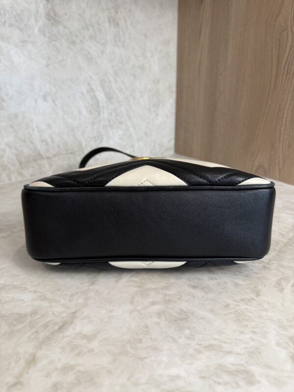 Gucci Matelasse Small GG Marmont Black and White