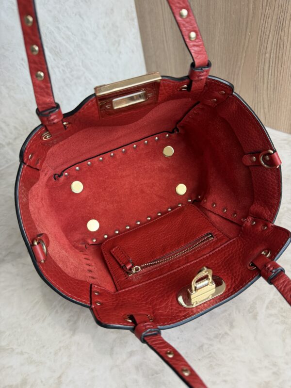 Valentino Garavani Pebbled Calfskin Mini Rockstud Tote