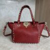 Valentino Garavani Pebbled Calfskin Mini Rockstud Tote