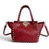 Valentino Garavani Pebbled Calfskin Mini Rockstud Tote