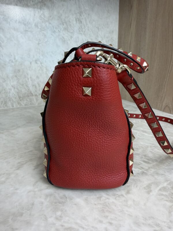 Valentino Garavani Pebbled Calfskin Mini Rockstud Tote