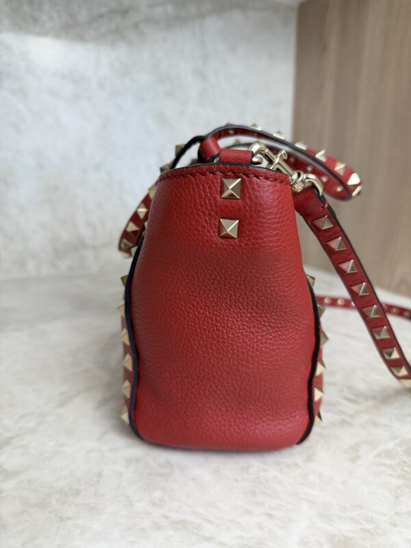 Valentino Garavani Pebbled Calfskin Mini Rockstud Tote