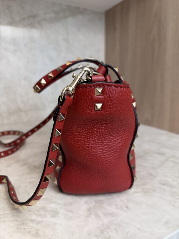 Valentino Garavani Pebbled Calfskin Mini Rockstud Tote