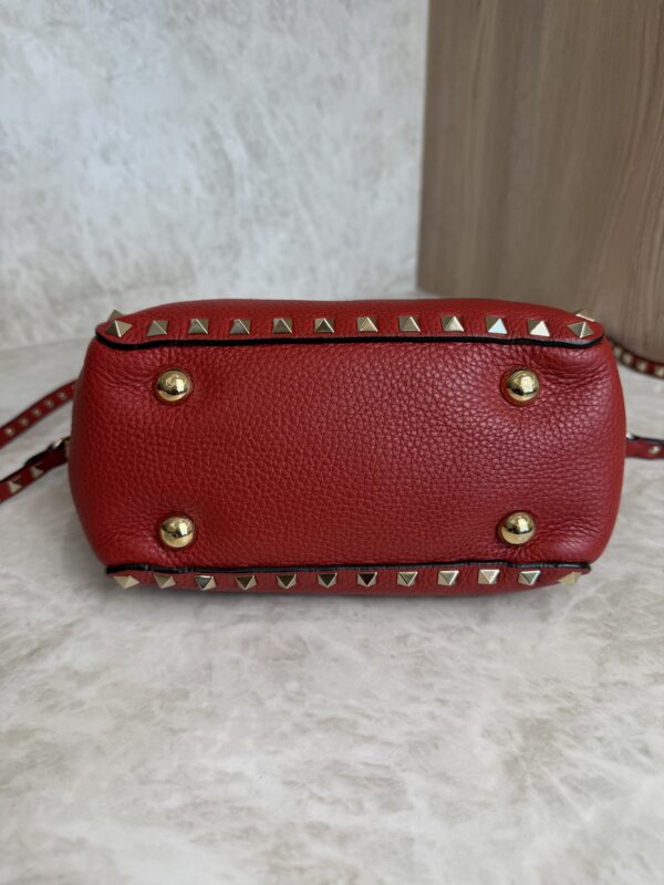 Valentino Garavani Pebbled Calfskin Mini Rockstud Tote