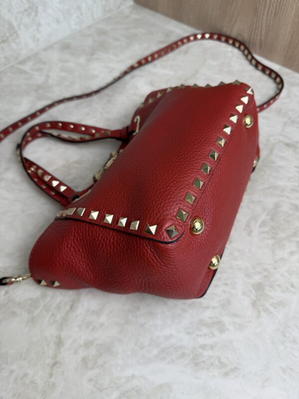 Valentino Garavani Pebbled Calfskin Mini Rockstud Tote
