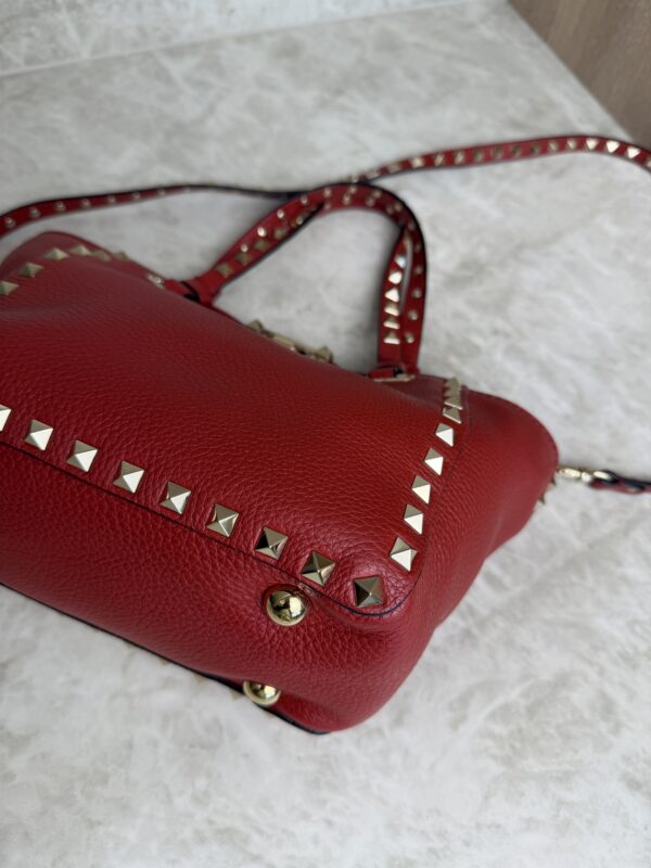 Valentino Garavani Pebbled Calfskin Mini Rockstud Tote