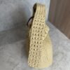 Saint Laurent (YSL) Natural Raffia And Brown Leather Le 5 A 7 Shoulder Bag