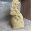 Saint Laurent (YSL) Natural Raffia And Brown Leather Le 5 A 7 Shoulder Bag