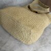 Saint Laurent (YSL) Natural Raffia And Brown Leather Le 5 A 7 Shoulder Bag