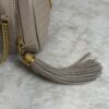 Saint Laurent Matelasse Monogram Mini Lou Camera Bag Beige and Gold Hardware