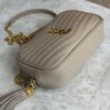 Saint Laurent Matelasse Monogram Mini Lou Camera Bag Beige and Gold Hardware