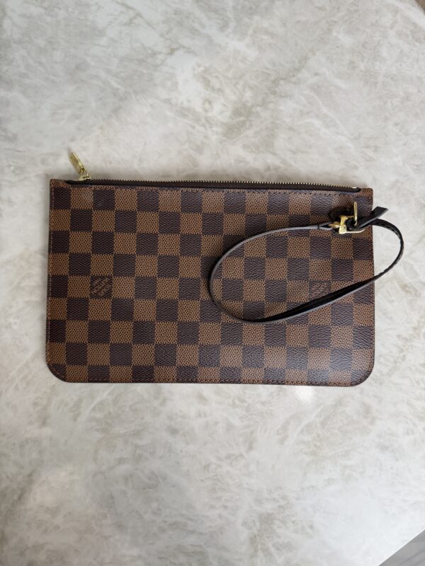 Louis Vuitton LV Damier Ebene Neverfull MM GM Pochette Red