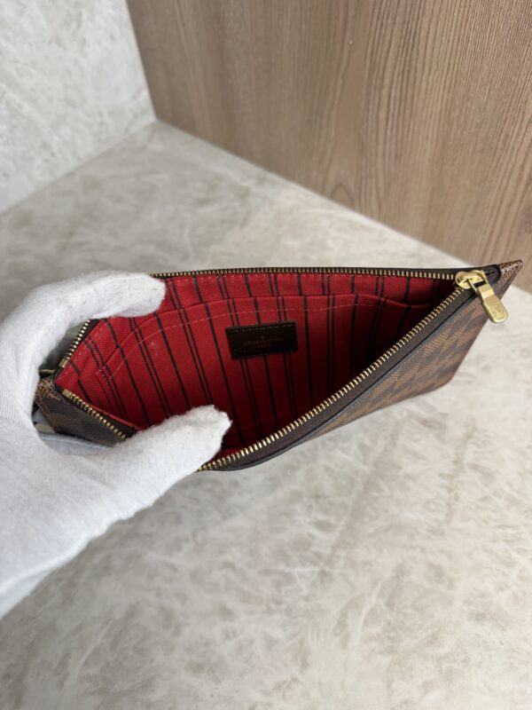 Louis Vuitton LV Damier Ebene Neverfull MM GM Pochette Red