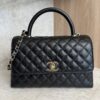 Chanel Caviar Quilted Small Coco Handle Flap Black