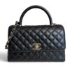 Chanel Caviar Quilted Small Coco Handle Flap Black