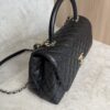 Chanel Caviar Quilted Small Coco Handle Flap Black