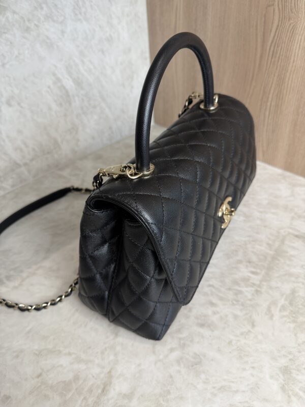 Chanel Caviar Quilted Small Coco Handle Flap Black