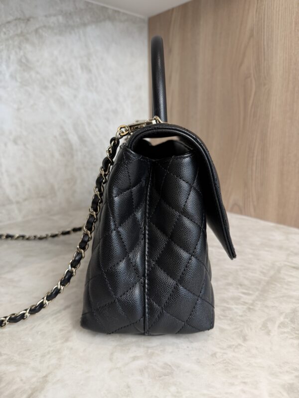 Chanel Caviar Quilted Small Coco Handle Flap Black