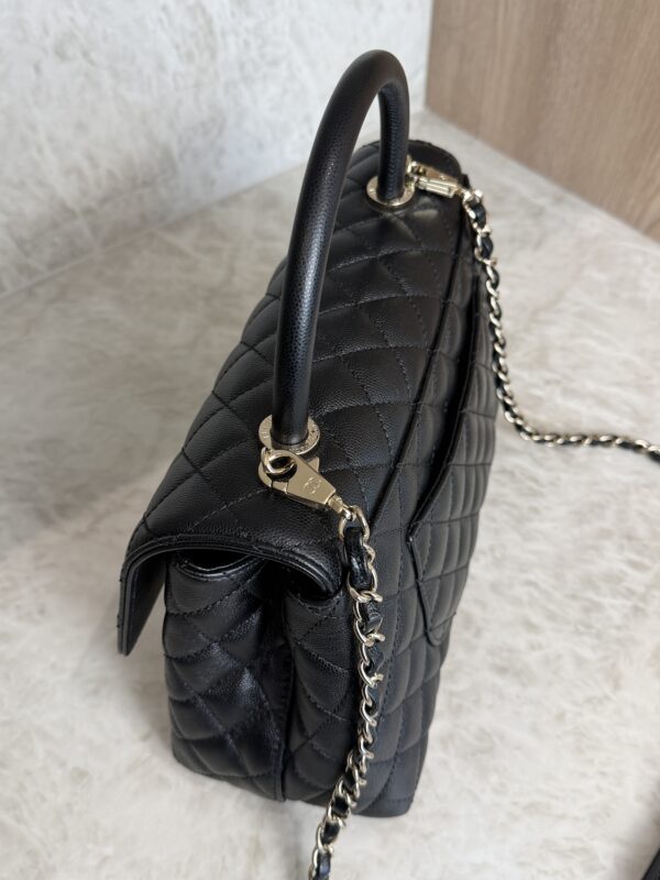 Chanel Caviar Quilted Small Coco Handle Flap Black