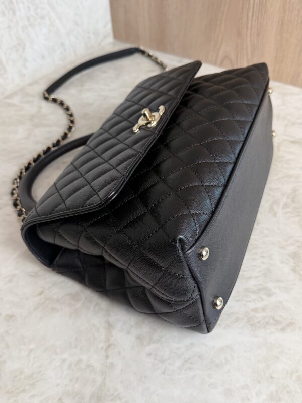 Chanel Caviar Quilted Small Coco Handle Flap Black