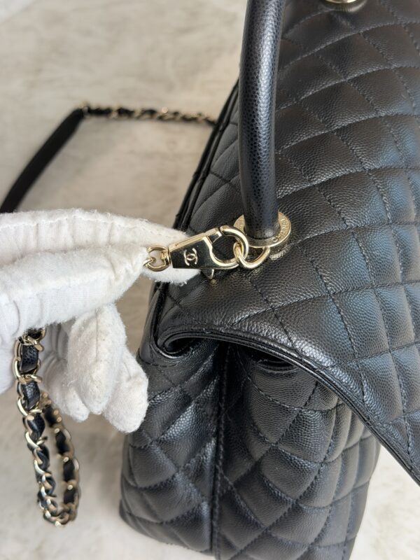 Chanel Caviar Quilted Small Coco Handle Flap Black