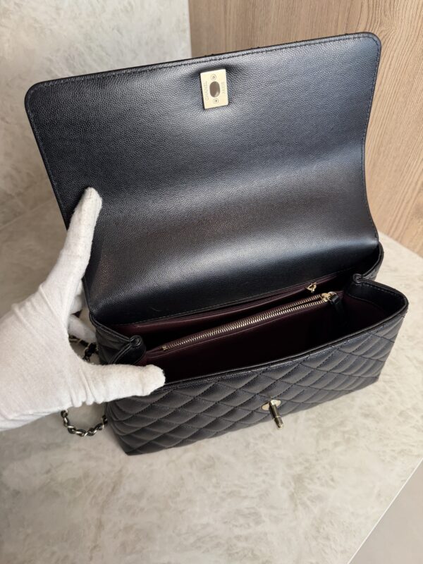 Chanel Caviar Quilted Small Coco Handle Flap Black