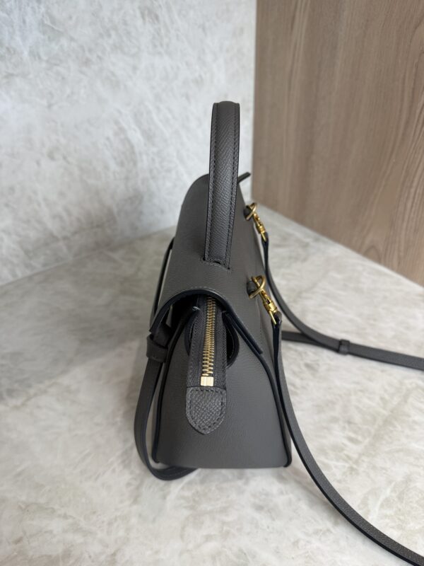 Celine Grained Calfskin Nano Belt Bag Dark Grey