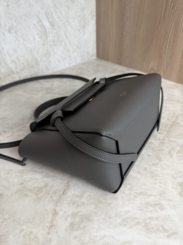 Celine Grained Calfskin Nano Belt Bag Dark Grey