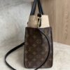 Louis Vuitton Calfskin Monogram On My Side MM Laurier Green Toffee Latte Beige