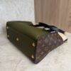 Louis Vuitton Calfskin Monogram On My Side MM Laurier Green Toffee Latte Beige