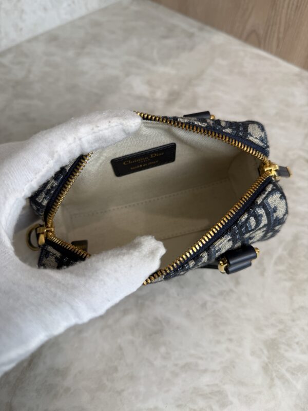 Christian Dior Groove 17 Nano Bag Blue Dior Oblique Jacquard