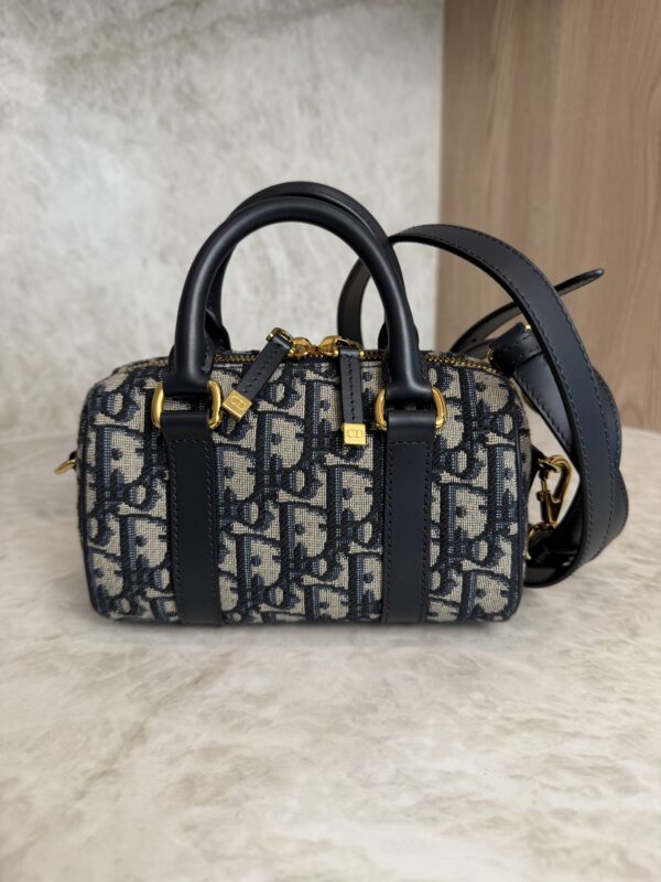 Christian Dior Groove 17 Nano Bag Blue Dior Oblique Jacquard