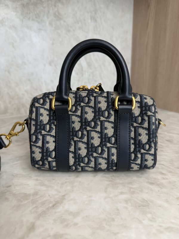 Christian Dior Groove 17 Nano Bag Blue Dior Oblique Jacquard