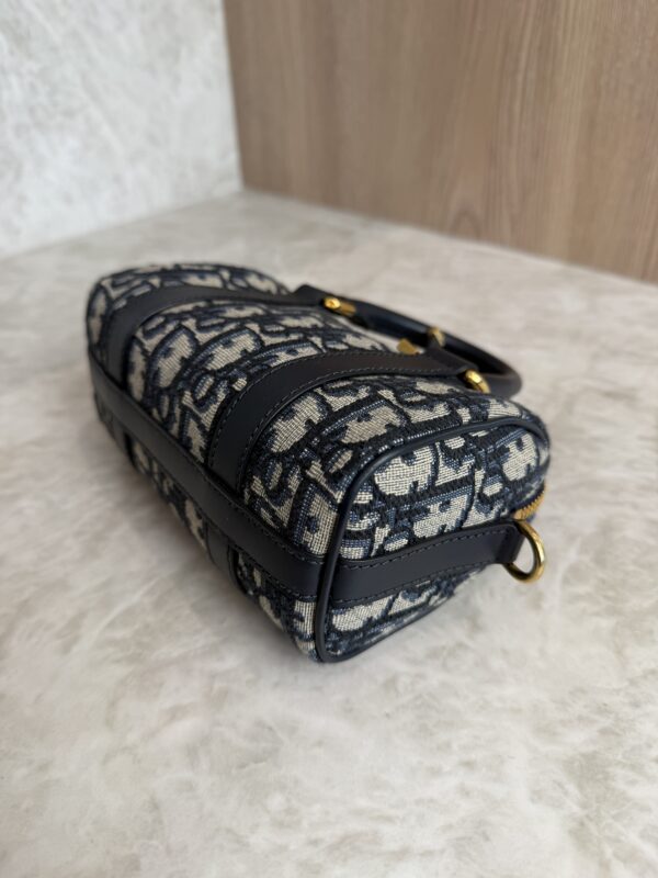 Christian Dior Groove 17 Nano Bag Blue Dior Oblique Jacquard