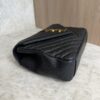 Saint Laurent (YSL) Sheepskin Matelasse Chevron Monogram Medium College Bag Black