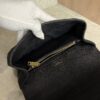 Saint Laurent (YSL) Sheepskin Matelasse Chevron Monogram Medium College Bag Black