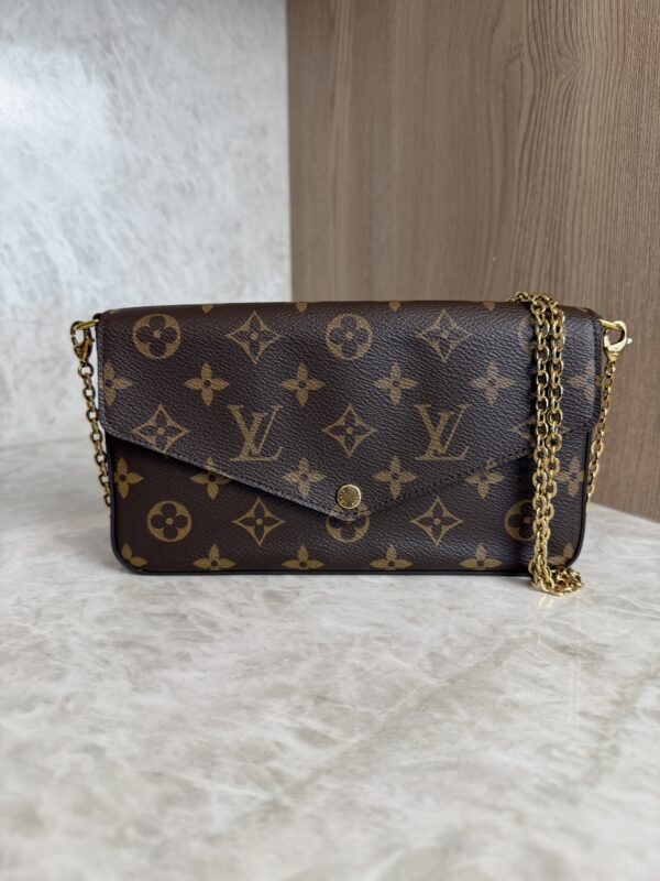 Louis Vuitton Monogram Pochette Felicie Chain Wallet