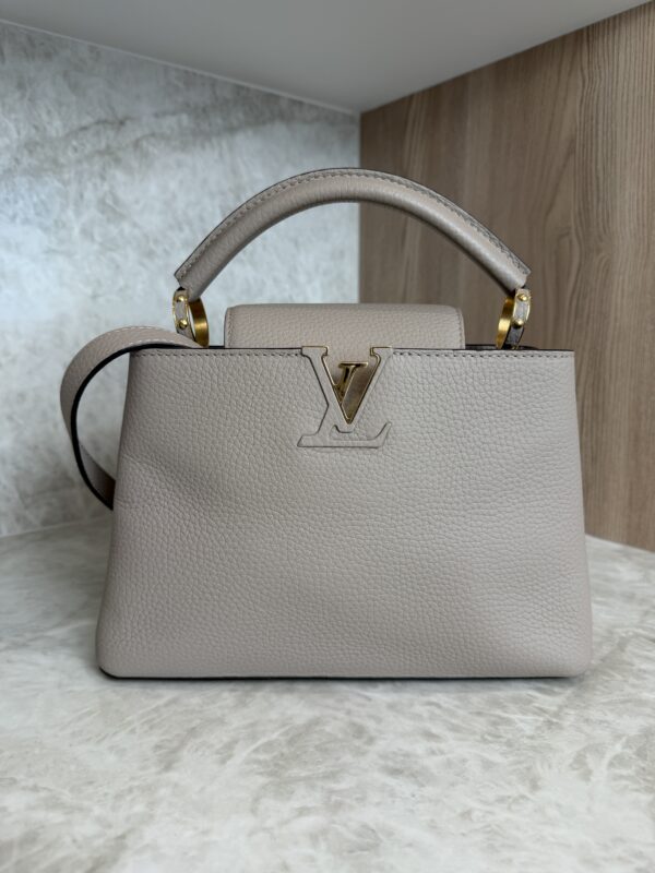 Louis Vuitton Taurillon Capucines BB Galet