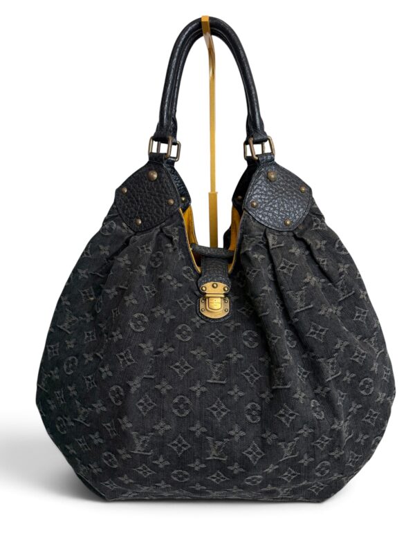 Louis Vuitton Black Denim Monogram Denim XL Bag