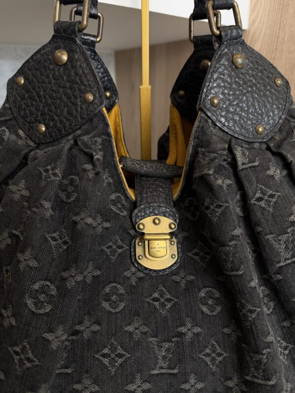 Louis Vuitton Black Denim Monogram Denim XL Bag