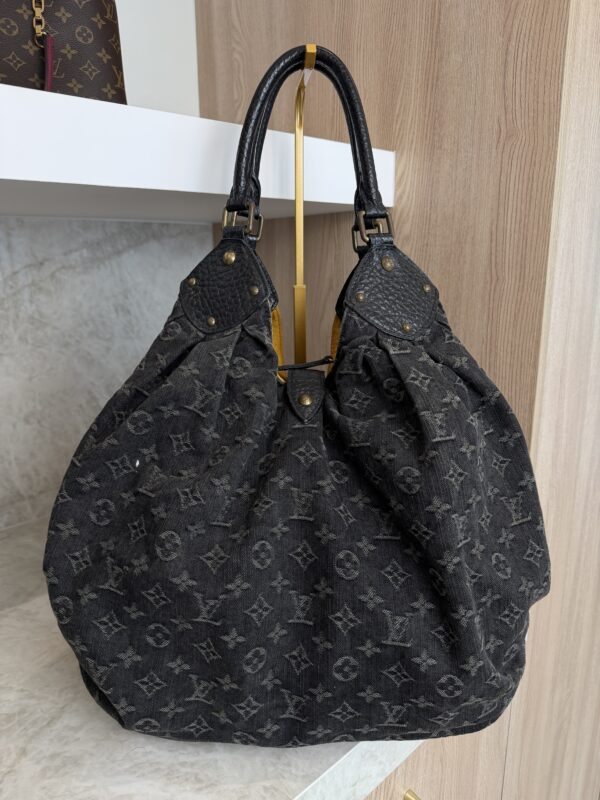 Louis Vuitton Black Denim Monogram Denim XL Bag