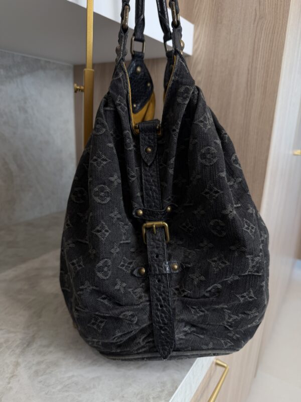 Louis Vuitton Black Denim Monogram Denim XL Bag