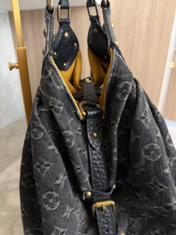 Louis Vuitton Black Denim Monogram Denim XL Bag