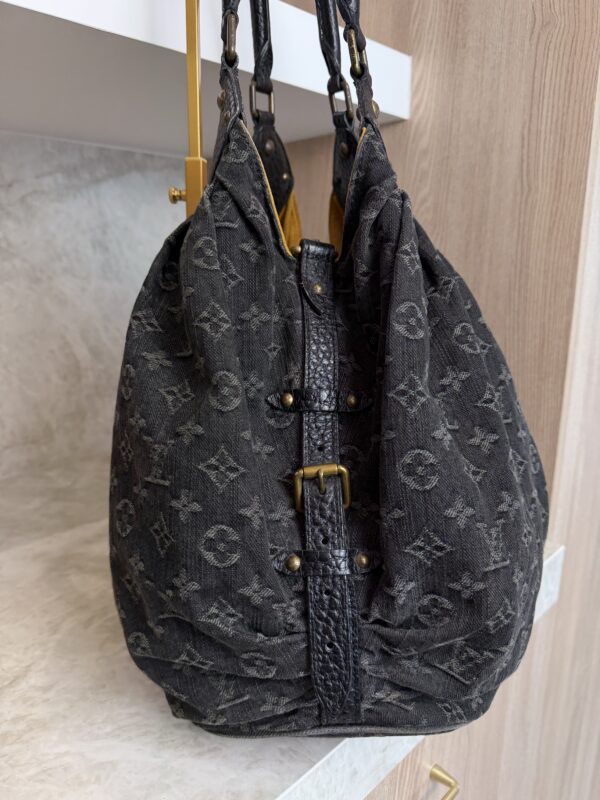 Louis Vuitton Black Denim Monogram Denim XL Bag