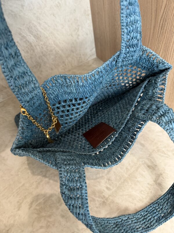 Chloe Woven Raffia Summer Banana Tote Bag