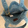 Chloe Woven Raffia Summer Banana Tote Bag